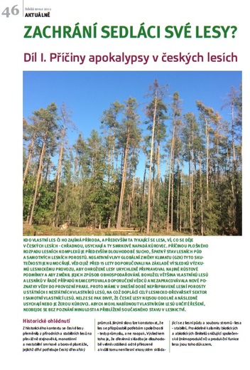 Zachrání sedláci své lesy?